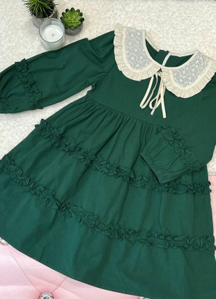Сукня з комірцем дитяча MUSI BABY 104 см Зелена
