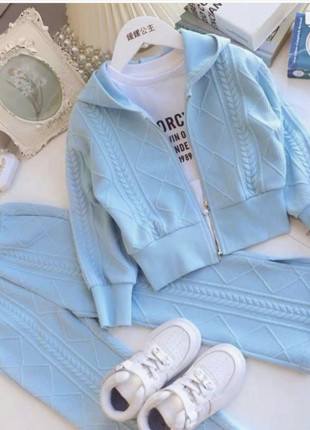 Спортивний костюм дитячий Y GIRLSYG FOR Коси 104-110 см Блакитний