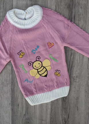 Светр дитячий Miniloya Бджілка 92 см Рожевий