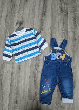Комплект дитячий ( светр + комбінезон) Balli Boy 68 см Блакитний/Синій