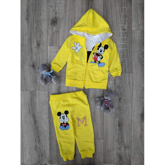 Комплект (світшот + штанці) Babydoss Mickey 68 см Жовтий