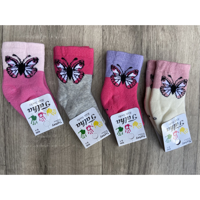 Шкарпетки дитячі Talha Метелики 56-80 см 1 пара