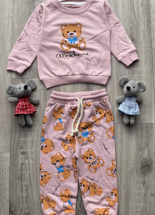 Комплект (світшот + штанці) Murat Baby Moschino 74 см Рожевий