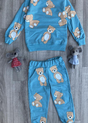 Комплект (світшот + штани) Murat Baby Ведмедик 92 см Бірюзовий