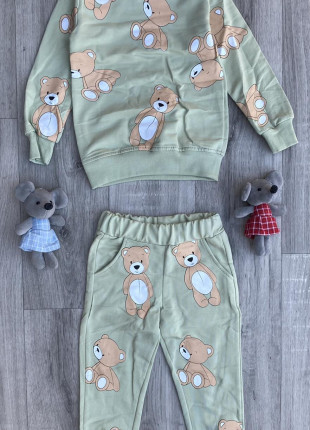 Комплект (світшот + штани) Murat Baby Ведмедик 92 см Хакі