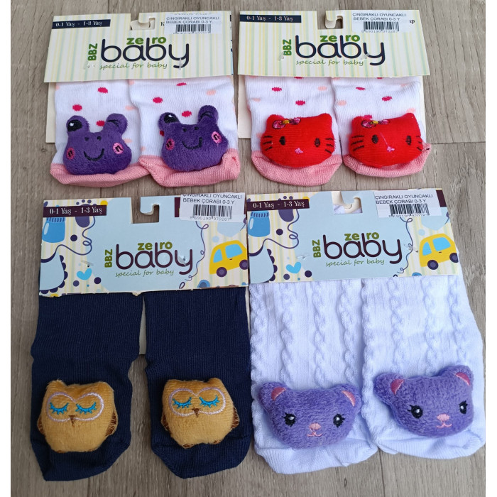Шкарпетки дитячі Zero Baby Іграшки 0-3 місяці 1 пара