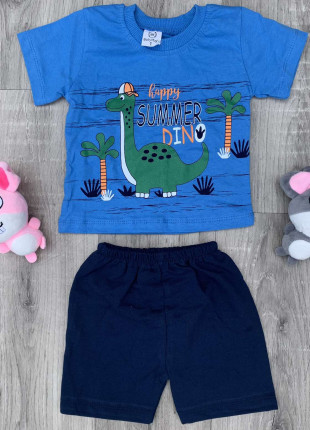 Комплект (футболка + шорти) BabyMay's Summer 80 см Синій/Темно-синій