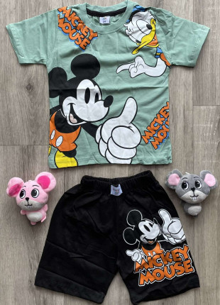Комплект (футболка + шорти) Kids Mickey Mouse 98 см Зелений/Чорний