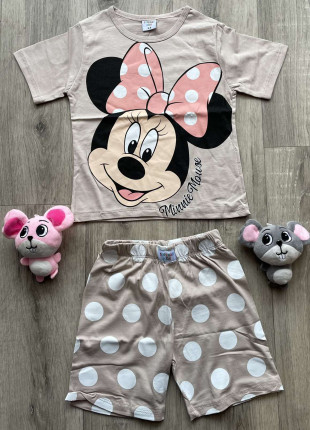 Комплект (футболка + шорти) Kids Minnie Mouse 98 см Бежевий