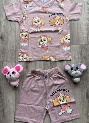 Комплект для дівчинки (футболка + шорти) Kids Paw Patrol 98 см Теракотовий