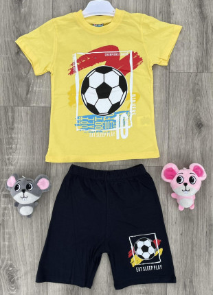 Комплект дитячий (футболка + шорти) CIT CIT М'ячик 110 см Жовтий