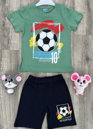 Комплект дитячий (футболка + шорти) CIT CIT М'ячик 110 см Зелений