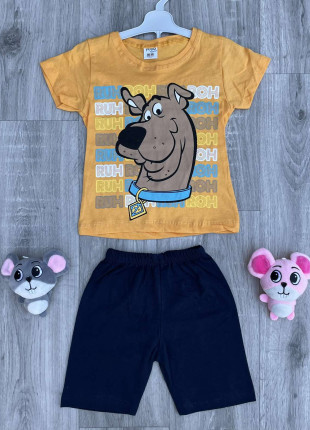 Комплект дитячий (футболка + шорти) Yoyo Скубі Ду 98 см Жовтий