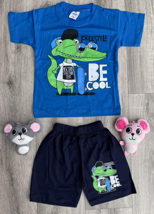 Комплект для хлопчика (футболка + шорти) Milano Be Cool 104 см Синій