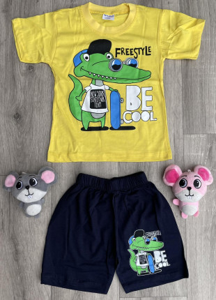 Комплект для хлопчика (футболка + шорти) Milano Be Cool 104 см Жовтий