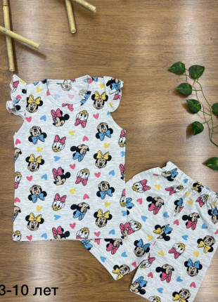 Комплект дитячий (футболка + шорти) Ercan Minnie Mouse 98 см Сірий