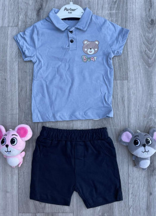 Комплект (футболка + шорти) Partner Bear 74 см Синій
