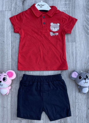 Комплект (футболка + шорти) Partner Bear 74 см Червоний