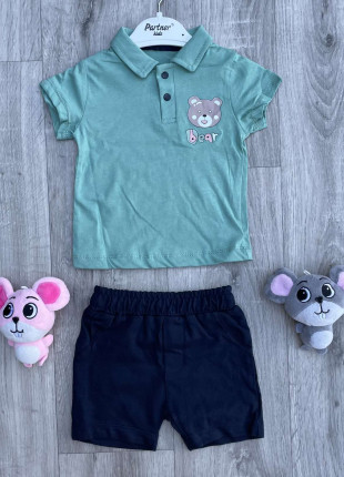 Комплект (футболка + шорти) Partner Bear 92 см Зелений