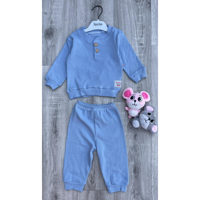 Комплект (світшот + штанці) Murat Baby Рубчик 92 см Синій