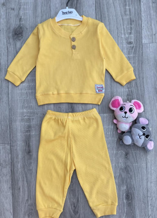 Комплект (світшот + штанці) Murat Baby Рубчик 74 см Жовтий