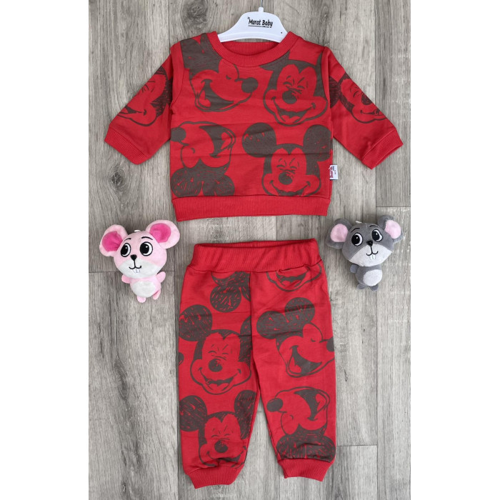 Комплект (світшот + штанці) Murat Baby Mickey Mouse 74 см Червоний