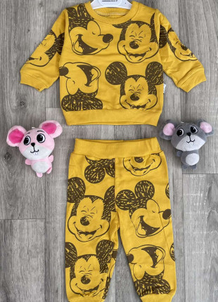 Комплект дитячий (світшот + штанці) Murat Baby Mickey Mouse 92 см Жовтий