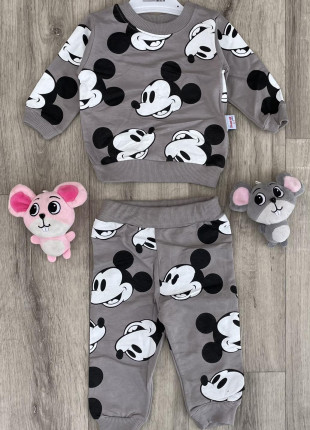 Комплект дитячий (світшот + штанці) Murat Baby Mickey Mouse 92 см Коричневий