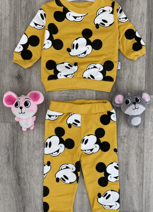 Комплект для хлопчика (світшот + штанці) Murat Baby Mickey Mouse 92 см Жовтий