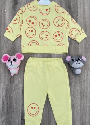 Комплект (світшот + штанці) Bebico Smile 92 см Жовтий