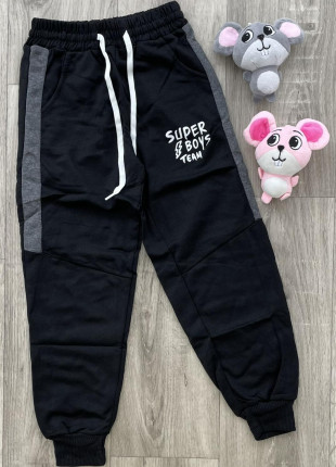Спортивні штани дитячі Kotok Super boys TEAM 6 років 116 см
Чорні