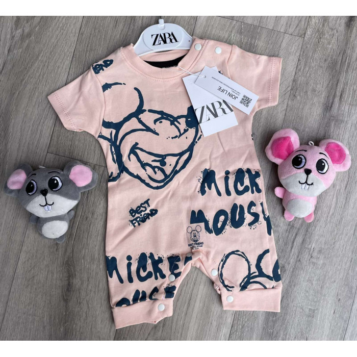 Пісочник Zara Mickey Mouse 6 місяців 68 см Персиковий