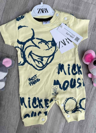 Пісочник Zara Micky Mouse 6 місяців 68 см Лимонний