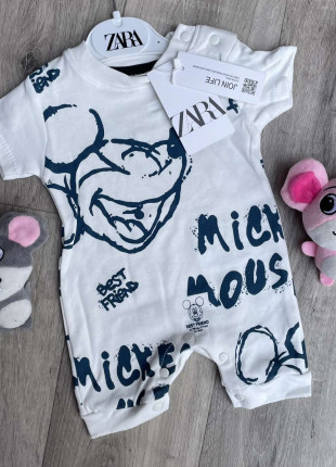 Пісочник Zara Micky Mouse 6 місяців 68 см Молочний