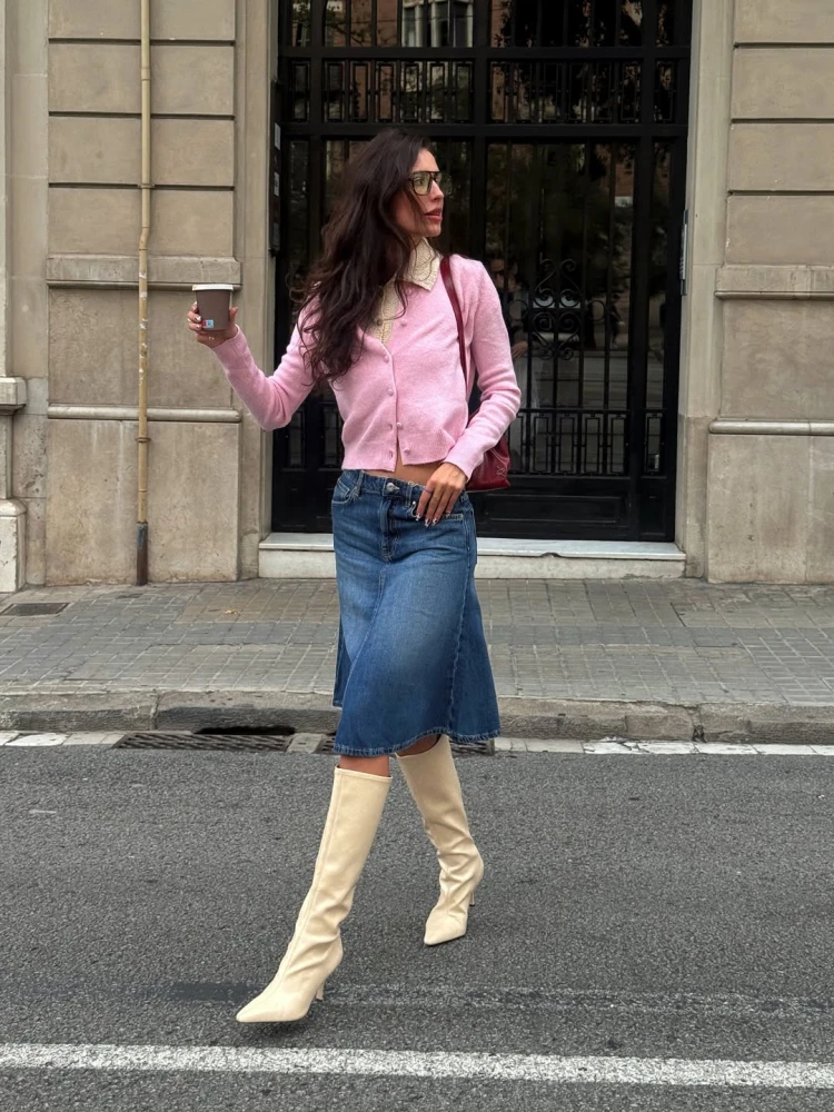 Джинсові спідниці тренд