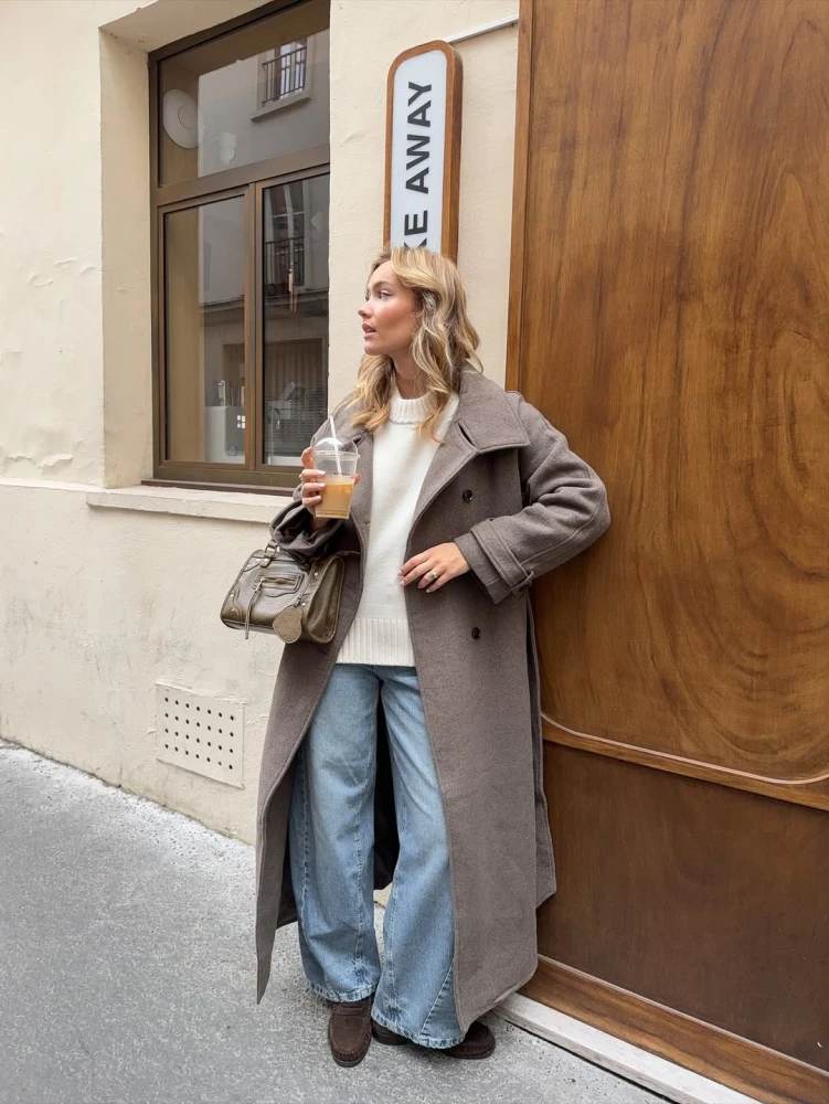 Луки з пальтом на зиму