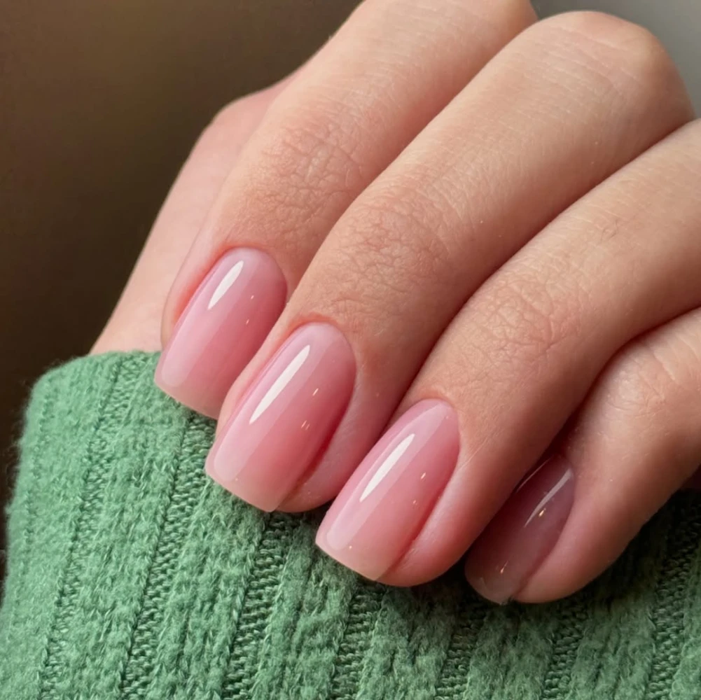 Jelly pink nails