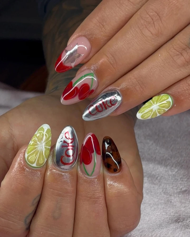 Diet Coke nails